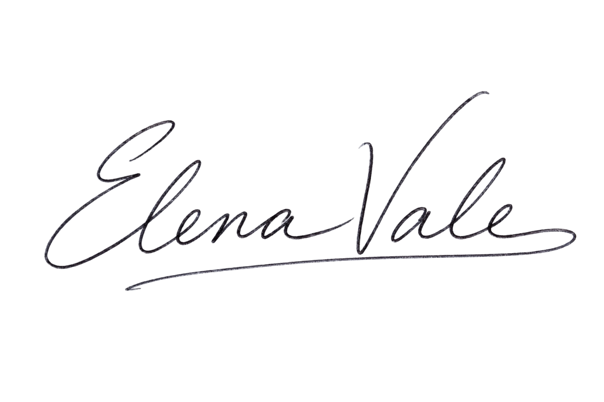 Firma de demostración de Elena Vale tras eliminar el fondo